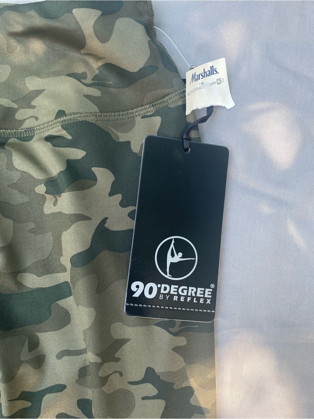 90 Degree By Reflex Kids Camo Leggings in Olive Green - Picture 3 of 4